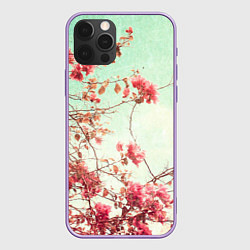 Чехол для iPhone 12 Pro Max Цветы, цвет: 3D-сиреневый