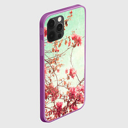 Чехол для iPhone 12 Pro Max Цветы, цвет: 3D-сиреневый — фото 2