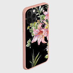 Чехол для iPhone 12 Pro Max Букет лилий, цвет: 3D-светло-розовый — фото 2