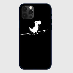Чехол для iPhone 12 Pro Max Динозавр Гугл Хром, цвет: 3D-черный