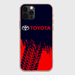 Чехол для iPhone 12 Pro Max TOYOTA ТОЙОТА, цвет: 3D-светло-розовый