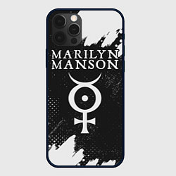 Чехол для iPhone 12 Pro Max MARILYN MANSON М МЭНСОН, цвет: 3D-черный