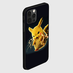 Чехол для iPhone 12 Pro Max Pikachu Pika Pika, цвет: 3D-черный — фото 2