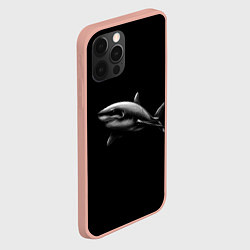 Чехол для iPhone 12 Pro Max Акула, цвет: 3D-светло-розовый — фото 2