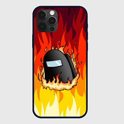 Чехол для iPhone 12 Pro Max Among Us Fire Z, цвет: 3D-черный
