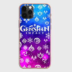 Чехол для iPhone 12 Pro Max GENSHIN IMPACT, цвет: 3D-светло-розовый
