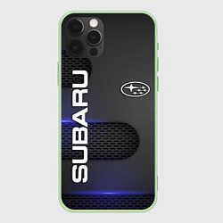 Чехол для iPhone 12 Pro Max SUBARU, цвет: 3D-салатовый