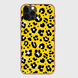 Чехол для iPhone 12 Pro Max Леопард, цвет: 3D-светло-розовый