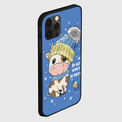 Чехол для iPhone 12 Pro Max Do not worry be happy!, цвет: 3D-черный — фото 2