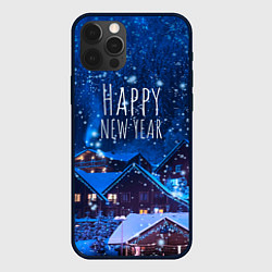 Чехол для iPhone 12 Pro Max Happy New Year, цвет: 3D-черный