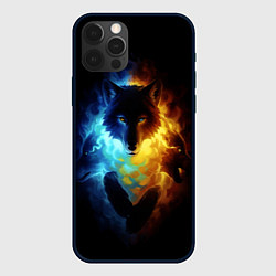 Чехол для iPhone 12 Pro Max Волки в огне, цвет: 3D-черный