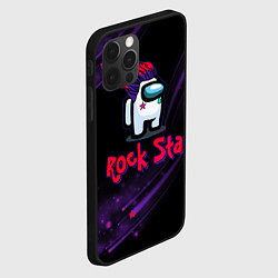 Чехол для iPhone 12 Pro Max Among Us Rock Star, цвет: 3D-черный — фото 2