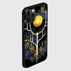 Чехол для iPhone 12 Pro Max Графит и золото: дерево жизни, цвет: 3D-черный — фото 2