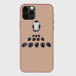Чехол для iPhone 12 Pro Max Тетрадь смерти, цвет: 3D-светло-розовый