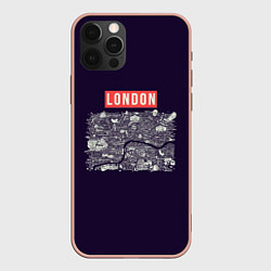 Чехол для iPhone 12 Pro Max LONDON, цвет: 3D-светло-розовый