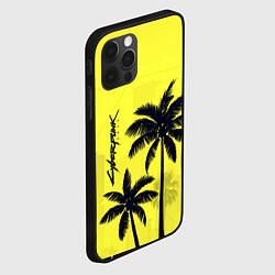 Чехол для iPhone 12 Pro Max Cyberpunk 2077 - Пальмы, цвет: 3D-черный — фото 2