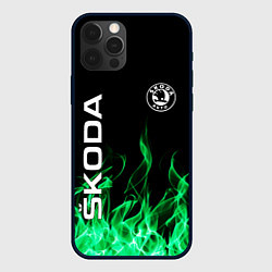 Чехол для iPhone 12 Pro Max SKODA, цвет: 3D-черный