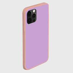 Чехол для iPhone 12 Pro Max Глициниевый цвет без рисунка, цвет: 3D-светло-розовый — фото 2