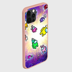 Чехол для iPhone 12 Pro Max Among us - просто космос, цвет: 3D-светло-розовый — фото 2