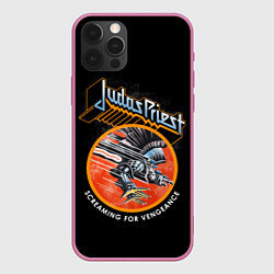 Чехол для iPhone 12 Pro Max Judas Priest, цвет: 3D-малиновый