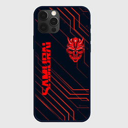 Чехол iPhone 12 Pro Max CYBERPUNK 2077 samurai