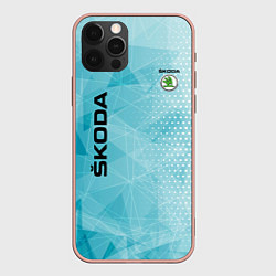 Чехол для iPhone 12 Pro Max SKODA, цвет: 3D-светло-розовый