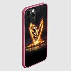 Чехол для iPhone 12 Pro Max Викинги Vikings спина Z, цвет: 3D-малиновый — фото 2