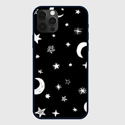 Чехол для iPhone 12 Pro Max Звездное небо, цвет: 3D-черный