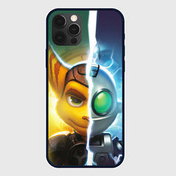 Чехол для iPhone 12 Pro Max Рэтчет и Кланr, цвет: 3D-черный