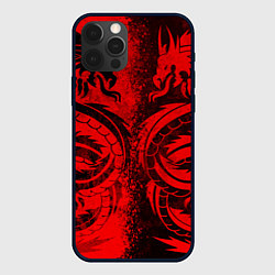 Чехол для iPhone 12 Pro Max BLACK RED DRAGONS TATOO, цвет: 3D-черный