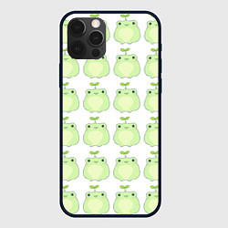 Чехол для iPhone 12 Pro Max Лягушки-росточки, цвет: 3D-черный
