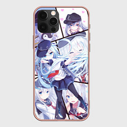 Чехол для iPhone 12 Pro Max Kantai Collection: Hibiki, цвет: 3D-светло-розовый