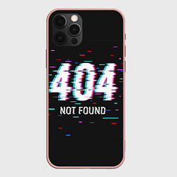 Чехол для iPhone 12 Pro Max Глитч 404, цвет: 3D-светло-розовый