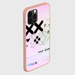 Чехол для iPhone 12 Pro Max Printstream style Поток информации Белизна 0 1,Чер, цвет: 3D-светло-розовый — фото 2