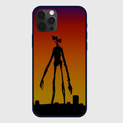 Чехол для iPhone 12 Pro Max СИРЕНОГОЛОВЫЙ МОНСТР, цвет: 3D-черный