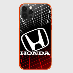 Чехол для iPhone 12 Pro Max HONDA ХОНДА СЕТКА, цвет: 3D-красный