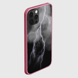 Чехол для iPhone 12 Pro Max Гроза, цвет: 3D-малиновый — фото 2