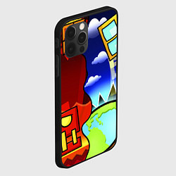 Чехол для iPhone 12 Pro Max Geometry Dash, цвет: 3D-черный — фото 2