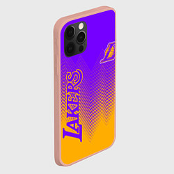 Чехол для iPhone 12 Pro Max LOS ANGELES LAKERS ЛЕЙКЕРС, цвет: 3D-светло-розовый — фото 2