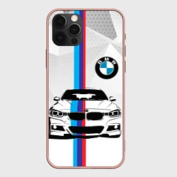 Чехол для iPhone 12 Pro Max BMW БМВ M PERFORMANCE, цвет: 3D-светло-розовый