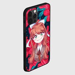 Чехол для iPhone 12 Pro Max Моника в цветах, цвет: 3D-черный — фото 2
