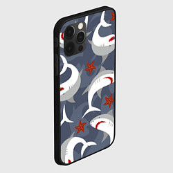 Чехол для iPhone 12 Pro Max Акулы, цвет: 3D-черный — фото 2