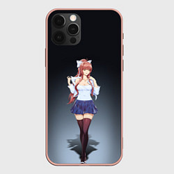 Чехол для iPhone 12 Pro Max Doki Doki Literature Club Monika Z, цвет: 3D-светло-розовый