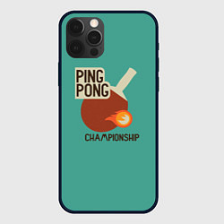 Чехол для iPhone 12 Pro Max Ping-pong, цвет: 3D-черный