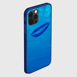 Чехол для iPhone 12 Pro Max Одинокая Лодка, цвет: 3D-тёмно-синий — фото 2