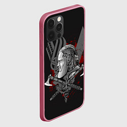 Чехол для iPhone 12 Pro Max Vikings Art, цвет: 3D-малиновый — фото 2