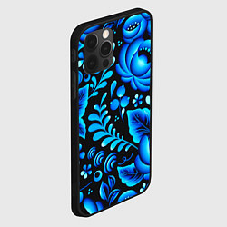 Чехол для iPhone 12 Pro Max Гжель, цвет: 3D-черный — фото 2