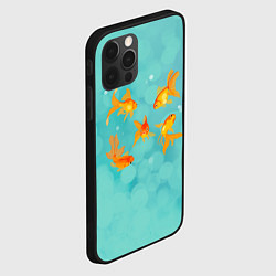 Чехол для iPhone 12 Pro Max Золотые рыбки, цвет: 3D-черный — фото 2