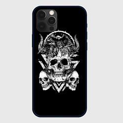 Чехол iPhone 12 Pro Max Черепа и Вороны Skulls Raven