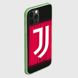 Чехол для iPhone 12 Pro Max JUVENTUS ЮВЕНТУС НЕОН, цвет: 3D-салатовый — фото 2